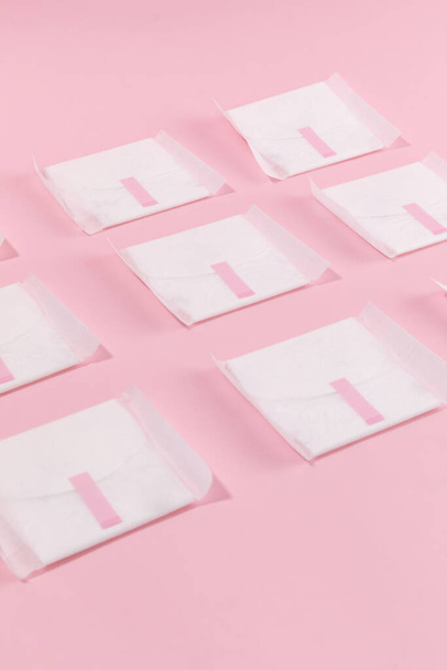 woman menstrual products, sanitary pads - Фото, изображение