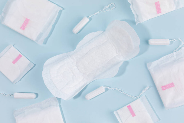 woman menstrual products, menstrual supplies - Фото, зображення