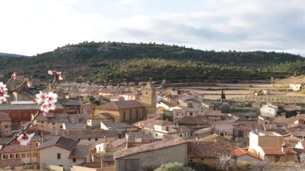  Small and beautiful village, las parras de castellote, in aragon, teruel, spain seen in spring - Footage, Video