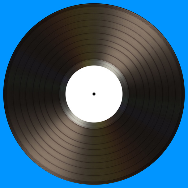 Vinyl record with blank label - Foto, afbeelding