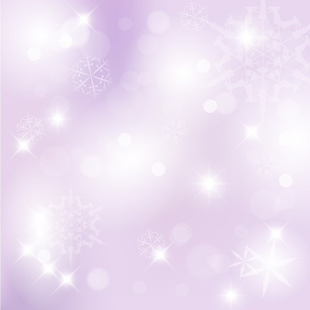 Vector Christmas background with white snowflakes - Vector, Image