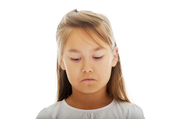 Sad little girl - Фото, изображение