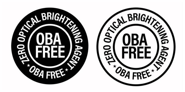 zero optical brightening agent, OBA vrije vector icoon, zwart van kleur - Vector, afbeelding
