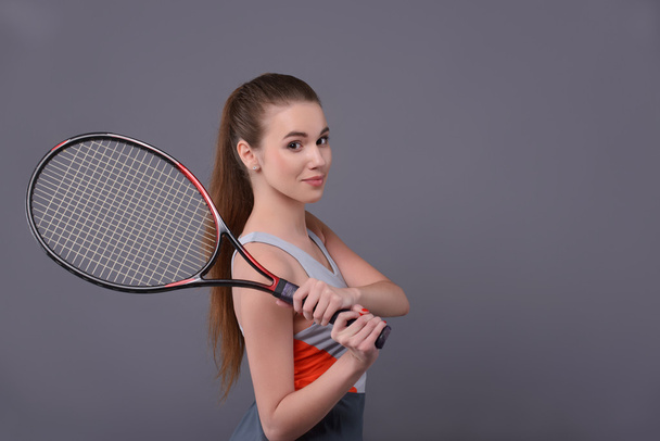 Young and sexy tennis player - 写真・画像