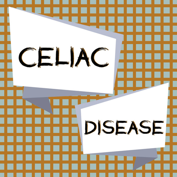 Titulek s popisem Celiakova choroba, obchodní přístup Drobné střevo je přecitlivělé na problém trávení lepku - Fotografie, Obrázek