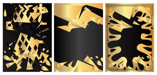 Luxury deluxe background illustration design. Vector with futuristic color gradien geometric shapes backdrop. - Vector, Image