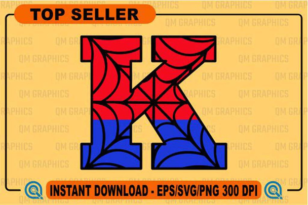 Spiderman Style Superheld Patroon in Alfabet Letters & Nummers - Vector, afbeelding