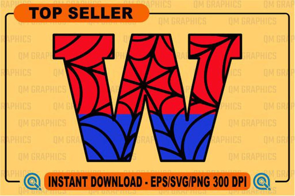Patrón de superhéroe de estilo Spiderman en letras y números del alfabeto - Vector, imagen