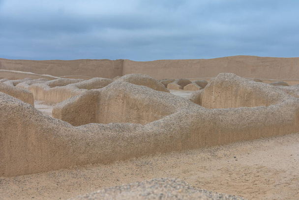Ciudad Sagrada del sitio arqueológico Caral-Supe en Perú.  - Foto, Imagen