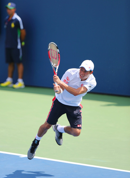 Professional tennis player Kei Nishikori from Japan during US Open 2014 match - Photo, Image
