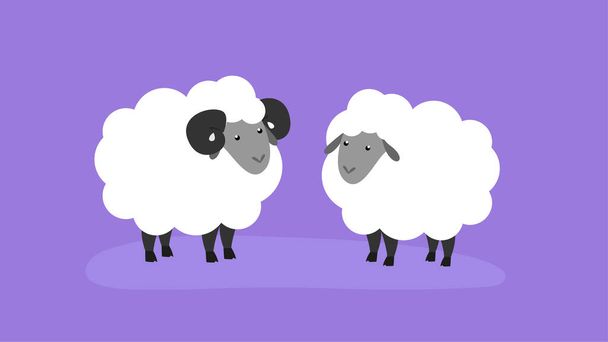 cute sheep vector illustration. - Vector, Image