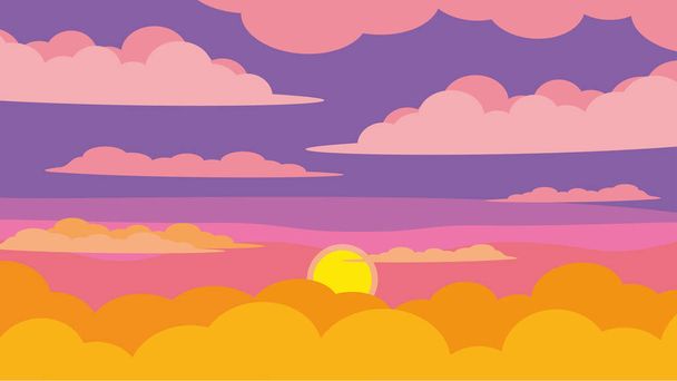 abstract colorful sky, art background illustration - Vecteur, image