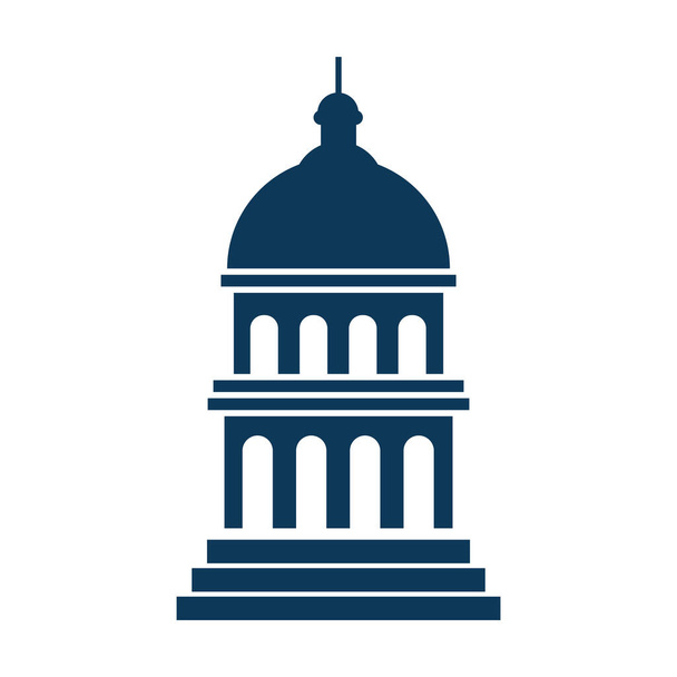 usa capitol building isolated icon - Vector, Image