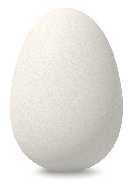 Täydellinen pääsiäisen kananmuna tekstuurilla, seisoo eristetty 3D, minimi pudota varjo - Valokuva, kuva