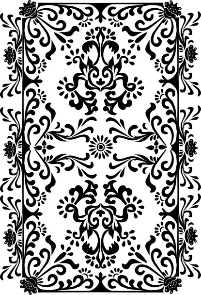 tradycyjny wzór czarny z loki - Wektor, obraz