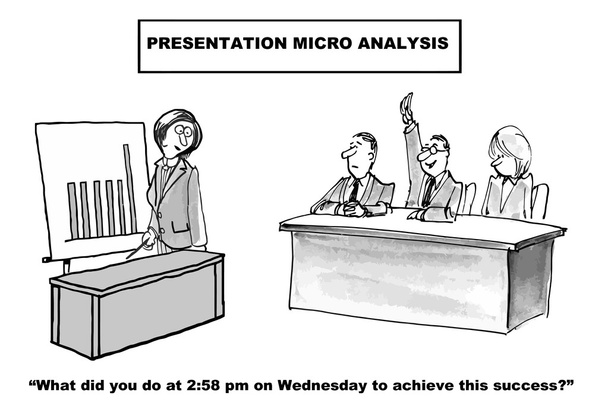 プレゼンテーションのミクロ分析 - ベクター画像