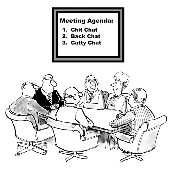 Agenda de reuniones es ser charlatán
. - Vector, Imagen