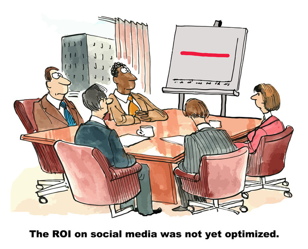 ROI op sociale Media - Vector, afbeelding