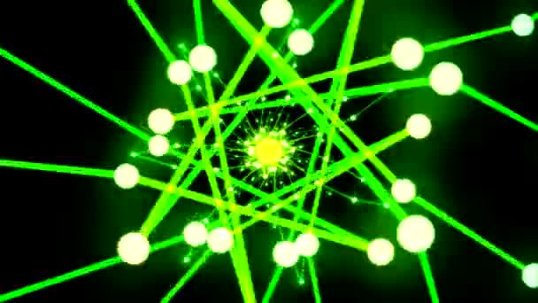 Abstract Ring Travel Animation - Loop Green Yellow - Footage, Video