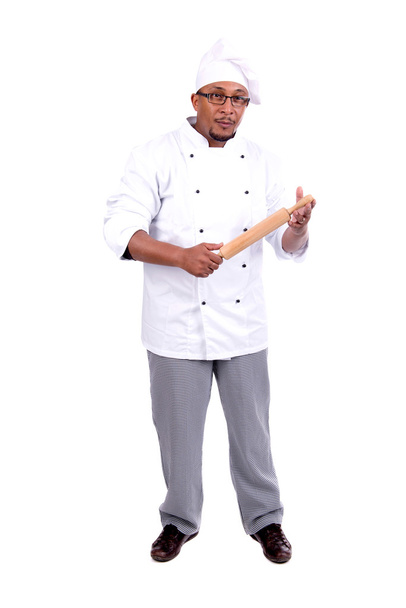 Chef com rolo de rolo
 - Foto, Imagem