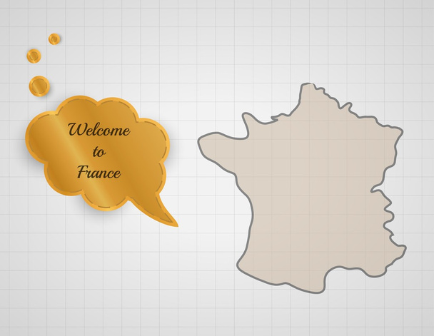Vítejte ve Francii - Vektor, obrázek