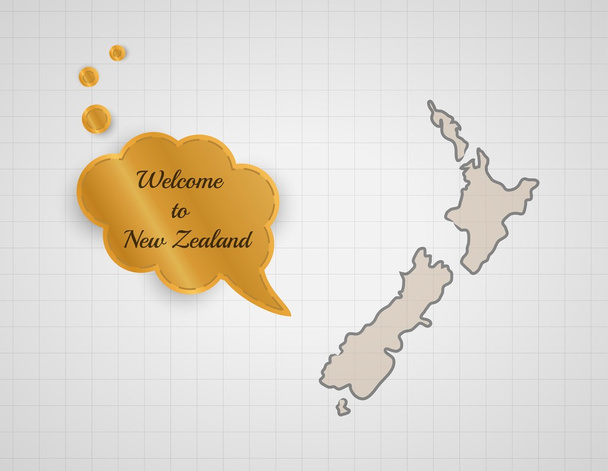 Bienvenido a Nueva Zelanda
 - Vector, Imagen