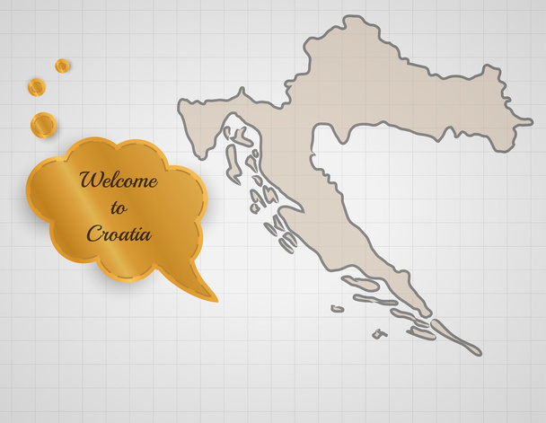 Καλώς ήρθατε στην Κροατία - Διάνυσμα, εικόνα