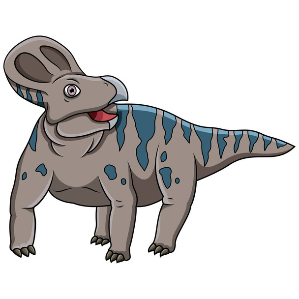Protoceratops desenhos animados isolados em fundo branco - Vetor, Imagem