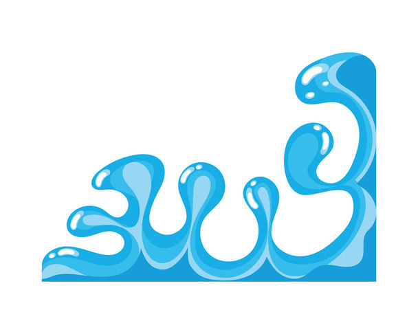 Aqua spritzt flüssige Natursymbole - Vektor, Bild