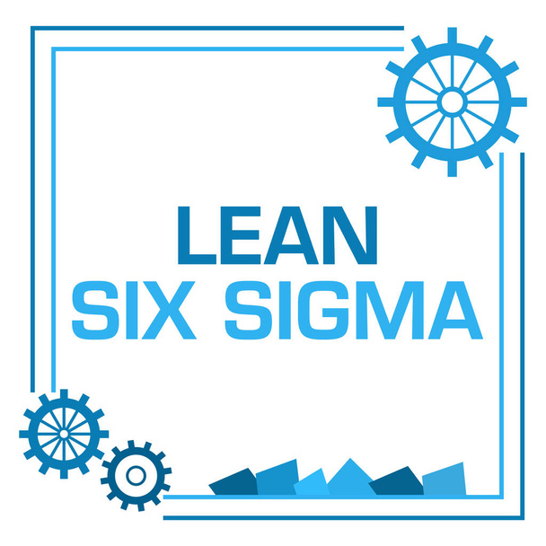 Lean Six Sigma концептуальне зображення з текстом і символами передач
. - Фото, зображення