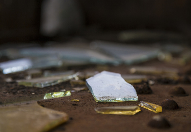 Broken glass pieces - Photo, Image