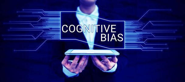 Handwriting text Cognitive Bias, Word for Psychological treatment for mental disorders - Photo, Image