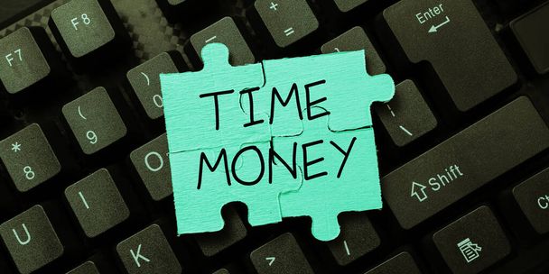 標識表示時間金銭、特定期間内の返済のための先進的な事業アプローチ資金 - 写真・画像