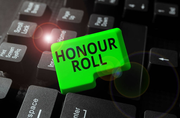 Концептуальный дисплей Honour Roll, бизнес-концепция большое уважение к вашим родителям пожилых людей - Фото, изображение