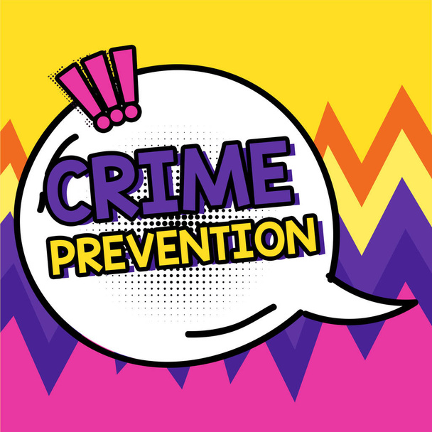 Text caption presenting Crime Prevention, Internet Concept Federal Offense actions Protiprávní činnosti postižitelné zákonem - Fotografie, Obrázek