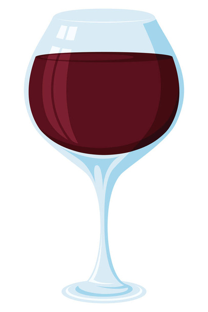 ícone de bebida copo de vinho vermelho fresco - Vetor, Imagem