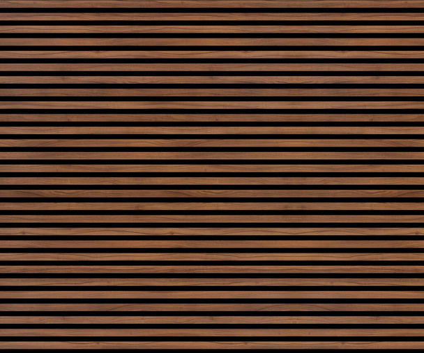 Lâminas de madeira. Linha de ripas de madeira natural organizar fundo textura padrão - Foto, Imagem