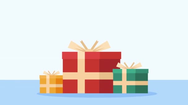 gifts boxes presents celebration animation ,4k video animated - Footage, Video