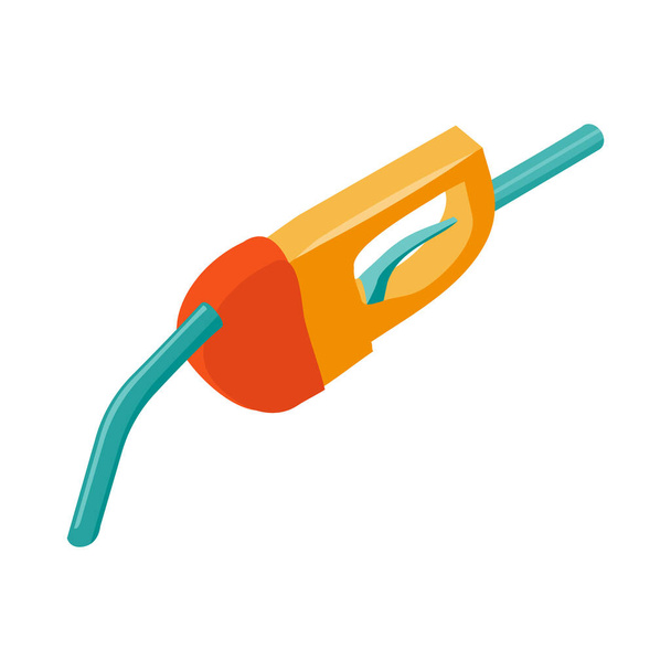 Gasolinera pistola de repostaje icono de color isométrico ilustración vectorial - Vector, Imagen