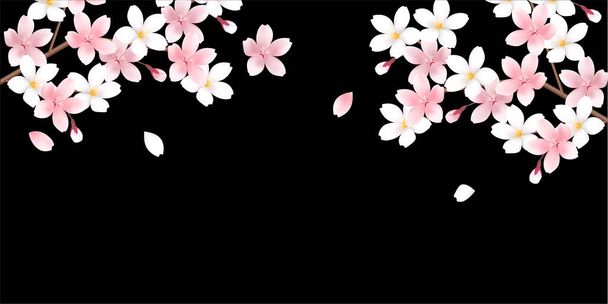 Cherry Blossom Japanese paper Japanese pattern background - Vector, Image