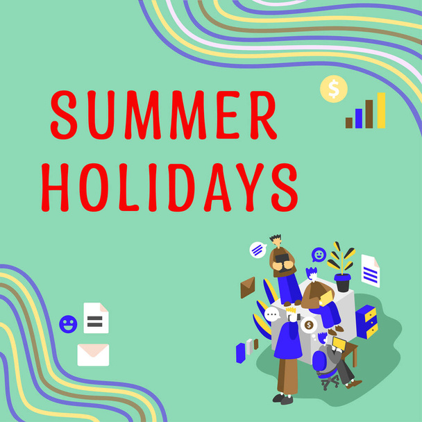 Testi scritti a mano Vacanze estive, Concetto aziendale Vacanze durante la stagione estiva Vacanze scolastiche o pausa - Foto, immagini