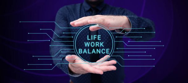 Pisanie wyświetlania tekstu Life Work Balance, Concept oznacza stabilność osoby potrzebuje między jego pracy i czasu osobistego - Zdjęcie, obraz