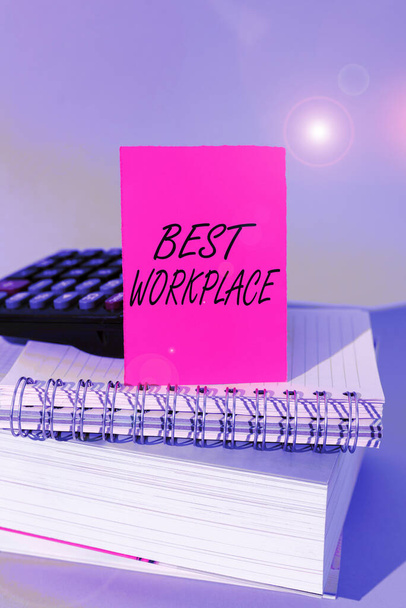 El yazısı imzası En İyi İşyeri, İş Gözden Geçirme İdeal Şirketi stresten uzak çalışmak için - Fotoğraf, Görsel