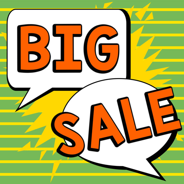Χειρόγραφο κείμενο Big Sale, Word for putting products on high discount Μεγάλη τιμή Μαύρο Παρασκευή - Φωτογραφία, εικόνα