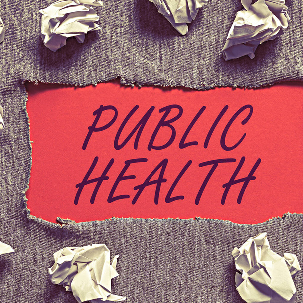 Segno di testo che mostra la salute pubblica, idea di business Promuovere stili di vita sani per la comunità e la sua gente - Foto, immagini