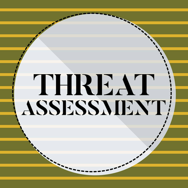 Panneau affichant l'évaluation de la menace, concept opérationnel déterminant la gravité d'une menace potentielle - Photo, image