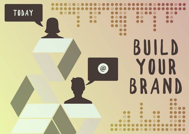 Εγγραφείτε εμφανίζοντας Build Your Brand, Business showcase Κάντε μια εμπορική ταυτότητα Marketing Διαφήμιση - Φωτογραφία, εικόνα