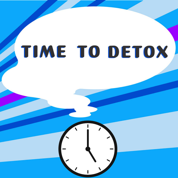 Titulek textu představuje čas na detox, obchodní přístup Okamžik pro výživu Zdraví Závislost léčba očistit - Fotografie, Obrázek