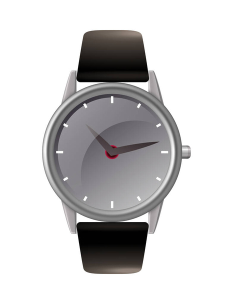 Realistické mužské hodinky s koženým náramkem vektorové ilustrace - Vektor, obrázek