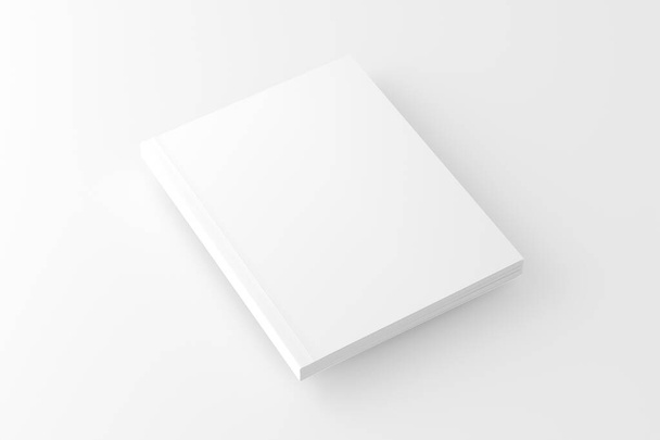 US Letter Softcover Book kansi Valkoinen tyhjä Mockup muotoilua varten - Valokuva, kuva